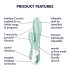 Satisfyer Air Pump Bunny 5 - pametni vibrirajući stimulator (menta)