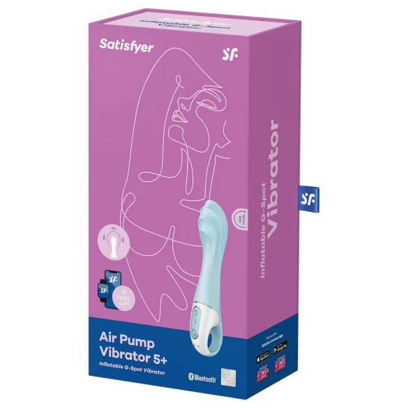 Satisfyer Air Pump Vibe 5 - pametan vibrirajući pumpa (plava)
