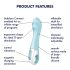 Satisfyer Air Pump Vibe 5 - pametan vibrirajući pumpa (plava)