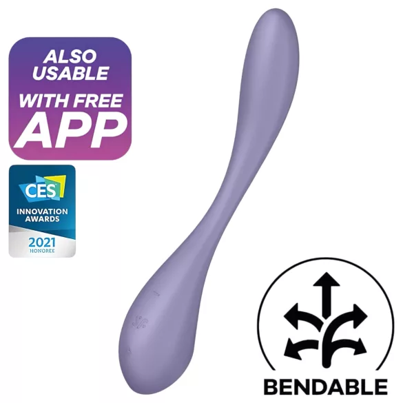 Satisfyer G-spot Flex 5 - vibrators za G-tačku sa upravljanjem putem aplikacije (ljubičasti)