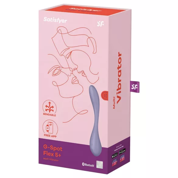 Satisfyer G-spot Flex 5 - vibrators za G-tačku sa upravljanjem putem aplikacije (ljubičasti)