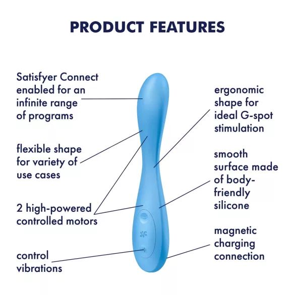 Satisfyer G-spot Flex 4 - vibrator za G-tačku sa upravljanjem preko aplikacije (tirkizni)