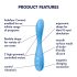 Satisfyer G-spot Flex 4 - pametan G-tačka vibrator (tirkiz)