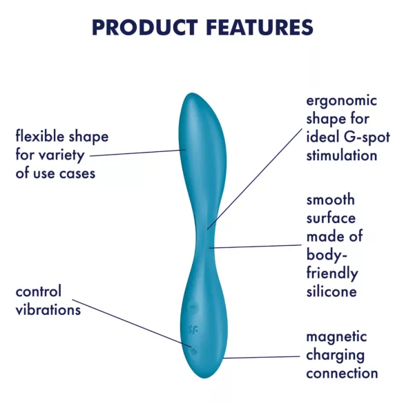 Satisfyer G-spot Flex 1 - punjivi, vodootporni G-tačka vibrator (zeleni)