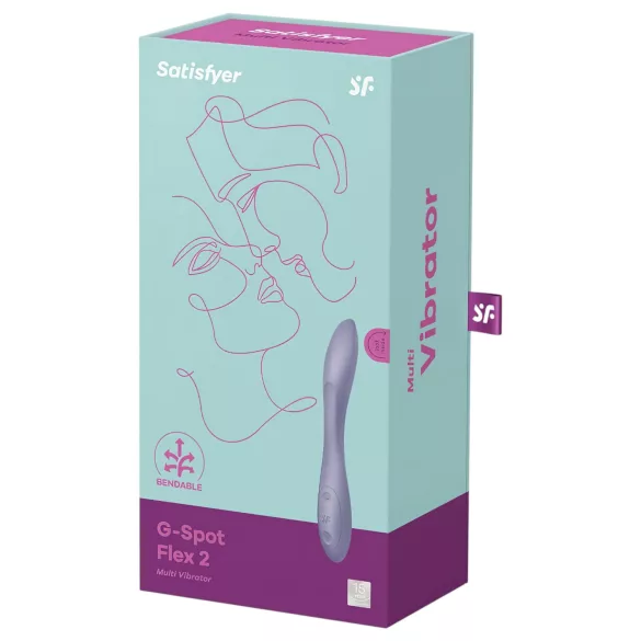 Satisfyer G-spot Flex 2 - punjivi, vodootporni G-tačka vibrator (ljubičasti)
