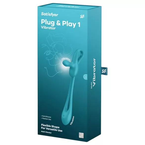 Satisfyer Plug & Play - akumulatorski analni vibrator i penis prsten (plavi)