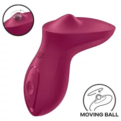   Satisfyer Exciterrr - rotirajući klitoralni vibrator sa perlama (crveni)