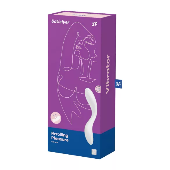 Satisfyer Rrrolling - pokretni G-tačka vibrator sa loptom (beli)