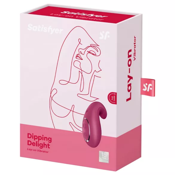 Satisfyer Dipping Delight - punjivi vibrator za klitoris (crveni)