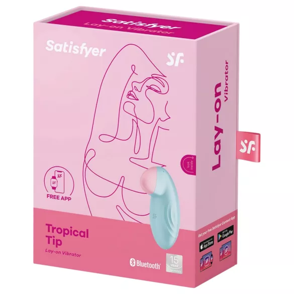 Satisfyer Tropical Tip - апликaцијом управљив вибратор за клиторис (плави)