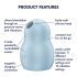 Satisfyer Pro To Go 1 - plavi vazdušni stimulator klitorisa