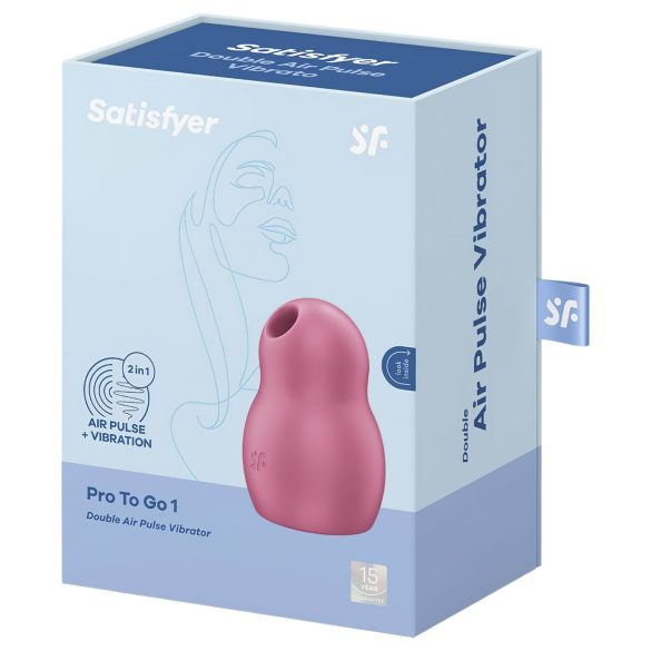 Satisfyer Pro To Go 1 - bežični masažer za klitoris sa vazdušnim talasima (crveni)