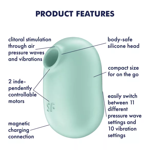 Satisfyer Pro To Go 2 - bežični stimulator klitorisa (menta)