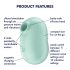 Satisfyer Pro To Go 2 - bežični stimulator klitorisa (menta)