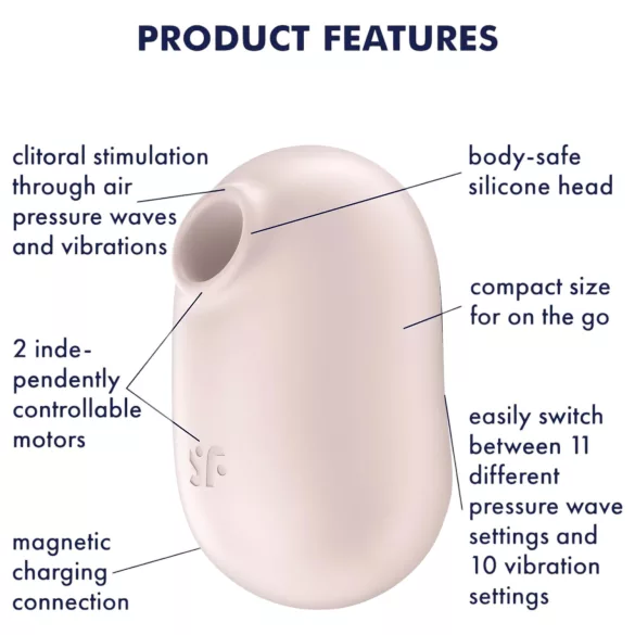Satisfyer Pro To Go 2 - Vazdušni masažer klitorisa (bež)
