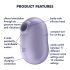 Satisfyer Pro To Go 2 – akumulatorski stimulator klitorisa sa vazdušnim talasima (ljubičasta)