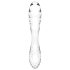 Satisfyer Dazzling Crystal 1 - Dvostrani stakleni dildo (prozirni)