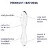Satisfyer Dazzling Crystal 1 - Dvostrani stakleni dildo (prozirni)