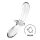 Satisfyer Double Crystal - dvostrani stakleni dildo (providan)