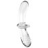 Satisfyer Double Crystal - dvostrani stakleni dildo (providan)