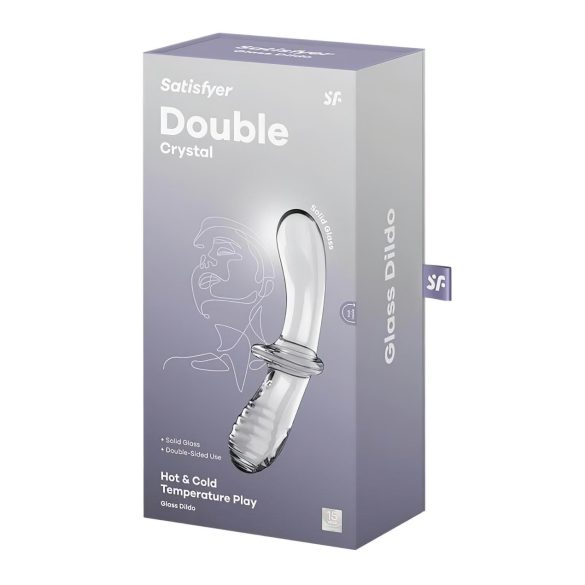 Satisfyer Double Crystal - Dupla Stakleni Dildo (Proziran)