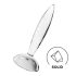 Satisfyer Sjajni Kristal - rebrasti stakleni dildo (providan)