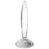 Satisfyer Sjajni Kristal - rebrasti stakleni dildo (providan)