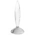 Satisfyer Sjajni Kristal - rebrasti stakleni dildo (providan)