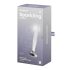 Satisfyer Sjajni Kristal - rebrasti stakleni dildo (providan)