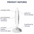 Satisfyer Sjajni Kristal - rebrasti stakleni dildo (providan)