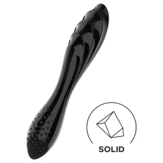   Satisfyer Dazzling Crystal 1 - stakleni dildo sa dva kraja (crni)
