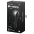 Satisfyer Dazzling Crystal 1 - dvostruki stakleni dildo (crni)