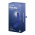 Satisfyer Double Crystal - dvostrano stakleno dildo (plavo)