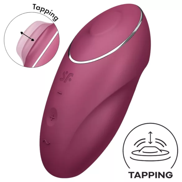 Satisfyer Tap & Climax 1 - 2u1 vibrator i stimulator za klitoris (crven)