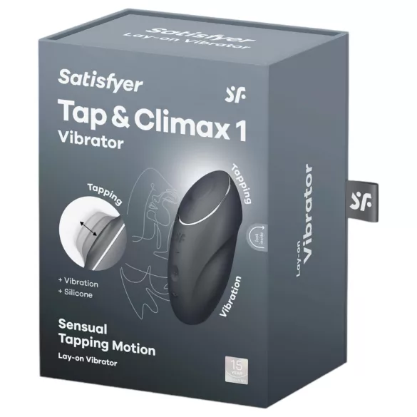 Satisfyer Tap & Climax - 2u1 klitoralni vibrator (crni)
