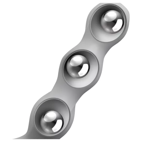 Satisfyer Triple Ball-R - biserni dildo (siva)