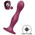 Satisfyer Double Ball-R - dildo sa vakuumskom bazom i tegom (crvena)