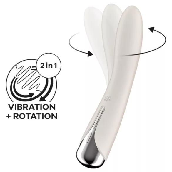 Satisfyer Spinning Vibe 1 - G-tačka vibrator sa rotirajućom glavom (bež)