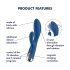 Satisfyer Spinning Rabbit 1 - vibrator sa rotirajućim stimulatorom (plava)