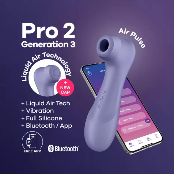 Satisfyer Pro 2 Gen3 - pametni stimulator klitorisa s talasima vazduha (ljubičasti)