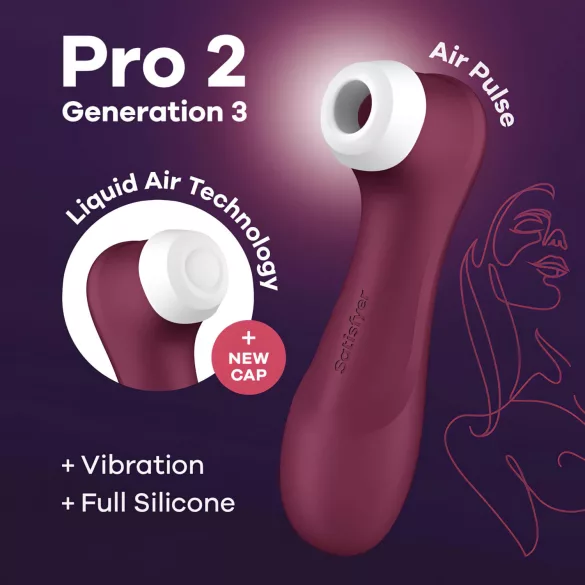 Satisfyer Pro 2 Gen3 - punjivi stimulator klitorisa vazdušnim talasima (crveni)