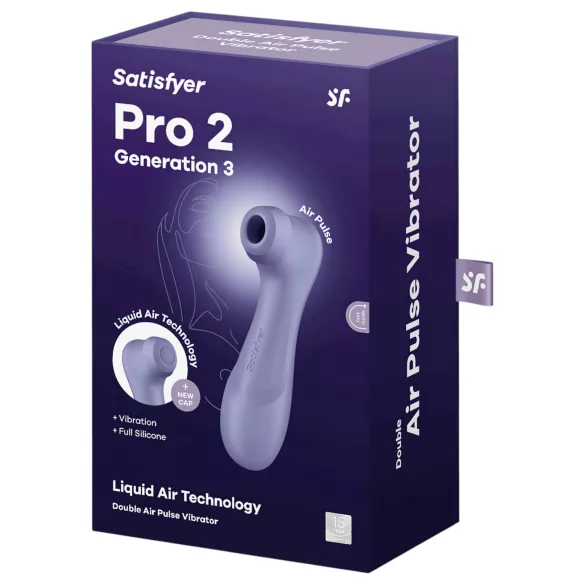 Satisfyer Pro 2 Gen3 - vakuumski stimulator klitorisa na baterije (ljubičasti)