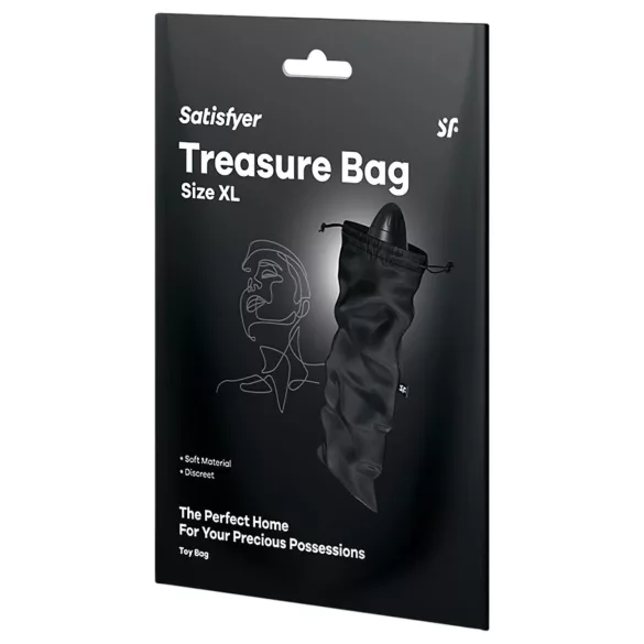 Satisfyer Treasure Bag XL - diskretna torba za odlaganje - velika (crna)