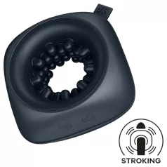   Satisfyer Ring Stroker - punjivi vibracioni masturbator (crna boja)