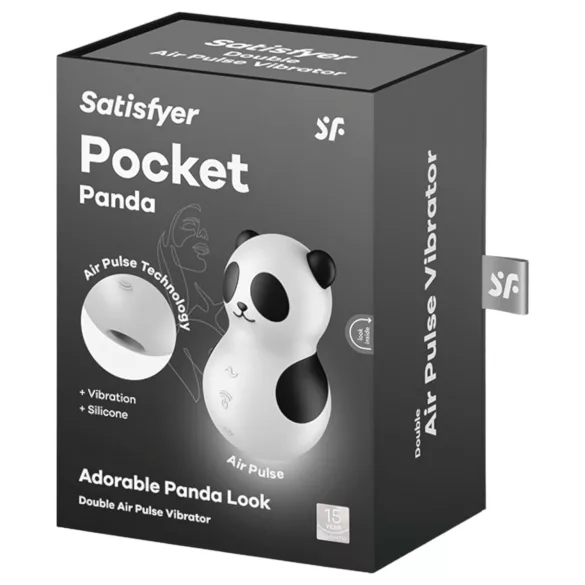 Satisfyer Pocket Panda - vazdušni stimulator klitorisa (crna)