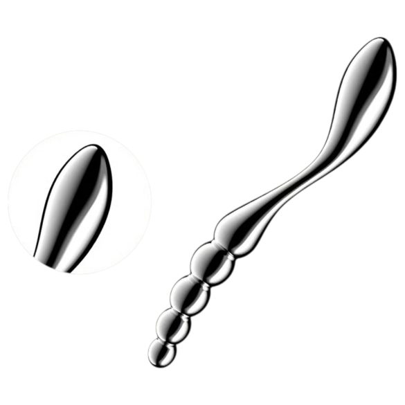 Satisfyer Star Force 1 - čelični dildo sa kuglicama (srebrna boja)
