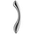 Satisfyer Pure Gravity 1 – rebrasti čelični dildo (srebrni)