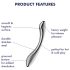 Satisfyer Pure Gravity 1 – rebrasti čelični dildo (srebrni)