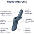 Satisfyer Heat Flex 4 - vibrator s grejanjem i stimulacijom klitorisa (sivi)