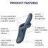 Satisfyer Heat Flex 4 - vibrator sa zagrejavanjem sa rukom za klitoris (sivi)